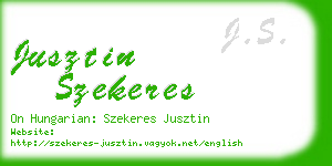 jusztin szekeres business card